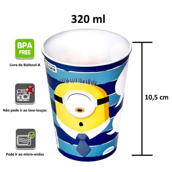 Copo Infantil Estampado De Super Heróis e Personagens Livre BPA 320ml - 1 unidade - Plasútil Imagem de Copo Infantil Estampado De Super Heróis e Personagens Livre BPA 320ml - 1 unidade