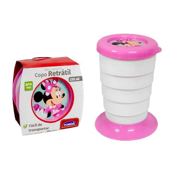 Imagem de Copo Infantil fácil de transportar Retrátil Minnie 330ml