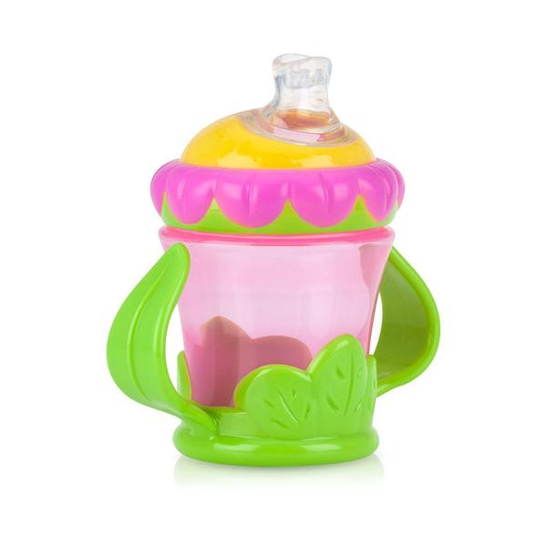 Imagem de Copo Infantil Nuby Rosa e Verde 22060