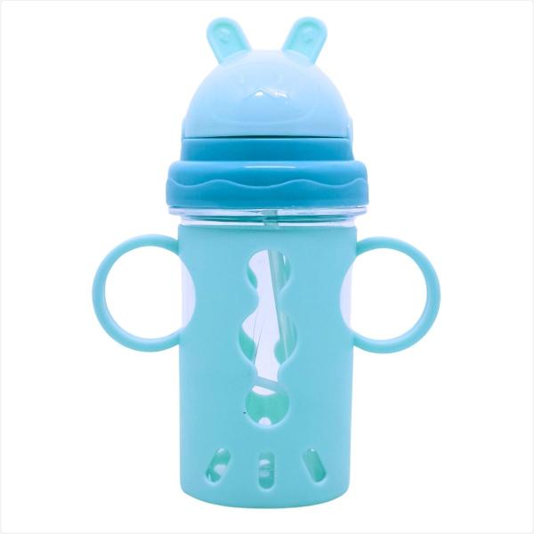 Imagem de Copo Infantil Tampa Com Canudo de Silicone Com Alça 310 ml