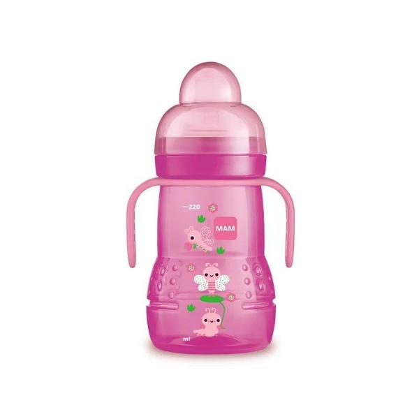 Imagem de Copo Infantil Trainer 220 ml Rosa com Bocal em silicone - Mam