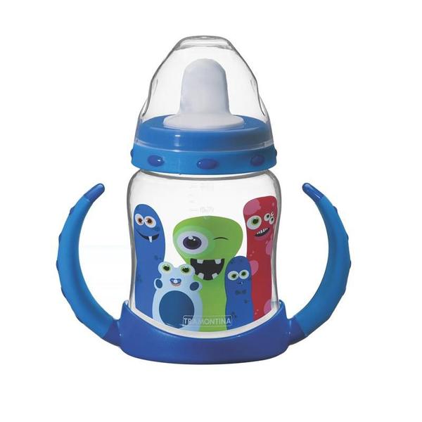 Copo Infantil Tramontina Monsterbaby Azul 23784110 Imagem de Copo Infantil Tramontina Monsterbaby Azul 23784110