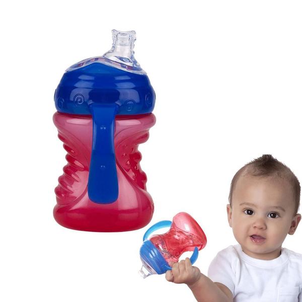 Imagem de Copo Infantil Transicao Treinamento Bebe Antivazamento Nuby Com Alca 240ml