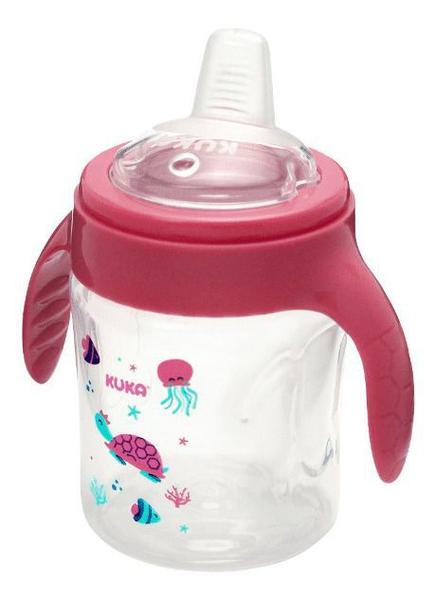 Imagem de Copo Infantil Treinamento Com Alça 200ml Rosa Kuka