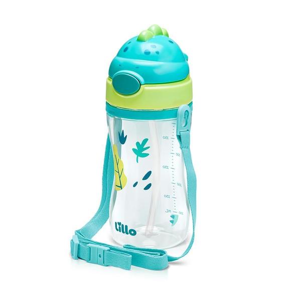 Imagem de Copo Infantil Tritan Alça E Canudo Dinossauro 400Ml Lillo