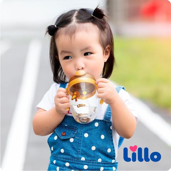 Imagem de Copo Infantil Tritan com Alça e Canudo 300ml Lillo 12+ Meses