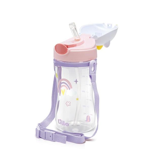 Imagem de Copo Infantil Tritan Com Alça E Canudo Unicórnio 400Ml Lillo