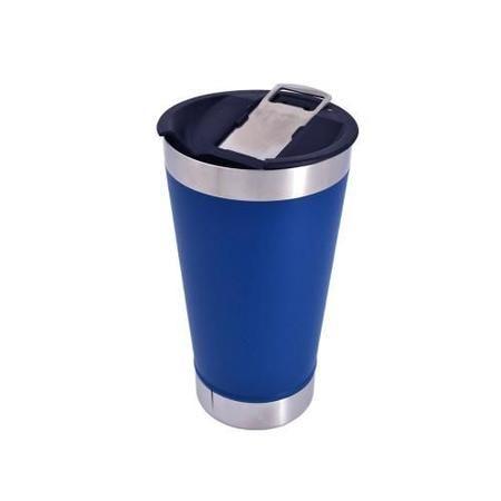 Imagem de Copo Inox Térmico C/tampa Cerveja Chopp Drink's Inox 473ml + Abridor 17Horas Azul