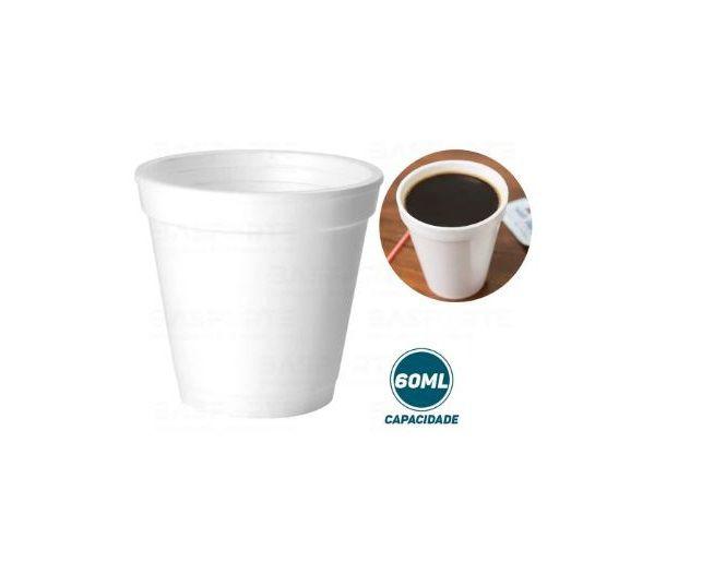 Imagem de Copo Isopor Térmico Branco 60ml Bebidas quentes- 100un