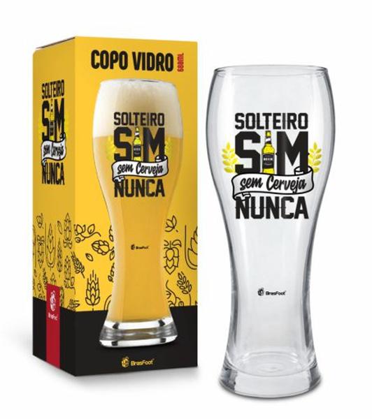 Imagem de Copo Joinville Cerveja Chopp Solteiro Sim Sem Cerveja Nunca Grande 680ml