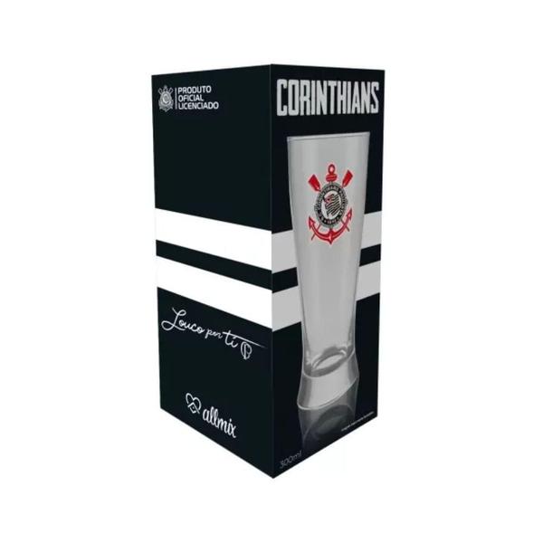 Imagem de Copo Lager Cerveja/Chopp Time Corinthians 300ml - Allmix