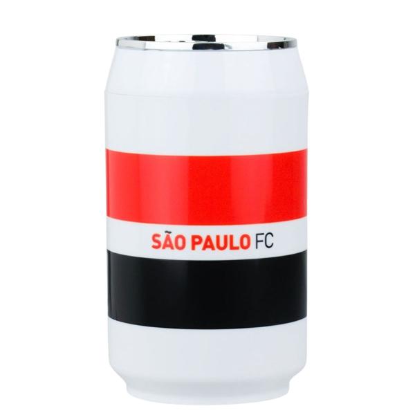 Copo Lata Plástico 280ml São Paulo Branco - Mileno Imagem de Copo Lata Plástico 280ml São Paulo Branco