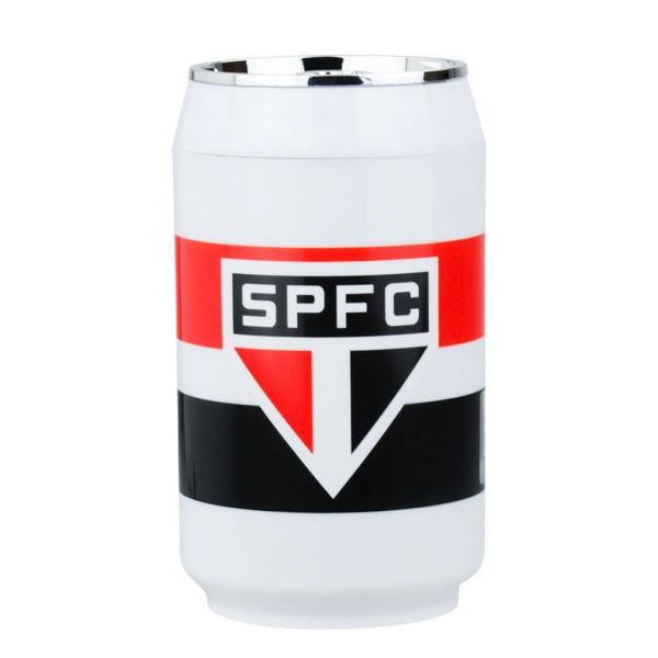 Copo Lata Plástico 280ml São Paulo Branco - Mileno Imagem de Copo Lata Plástico 280ml São Paulo Branco
