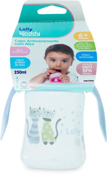 Imagem de Copo Lolly Antivazamento com Alça Azul 250ml