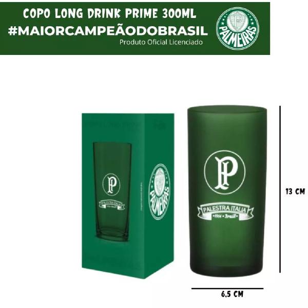 Imagem de Copo Long Drink Prime Palmeiras 300ml Fosco