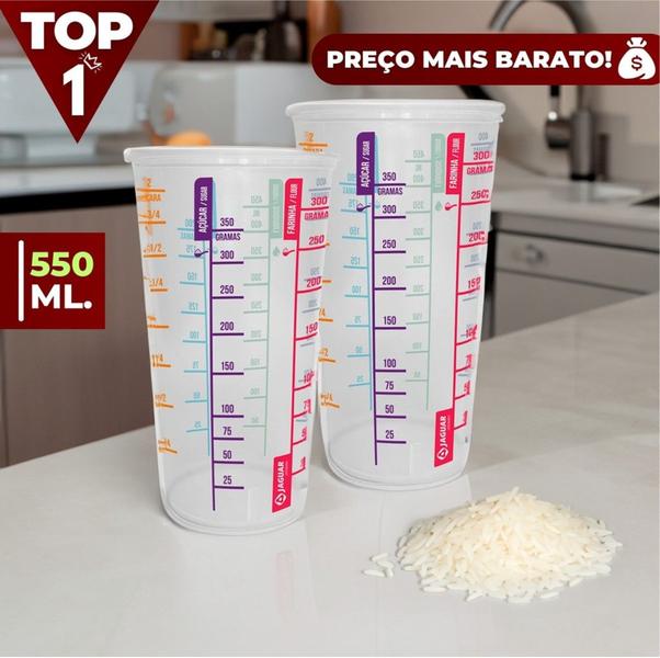 Imagem de Copo Medidor De Cozinha Dosador De Plástico