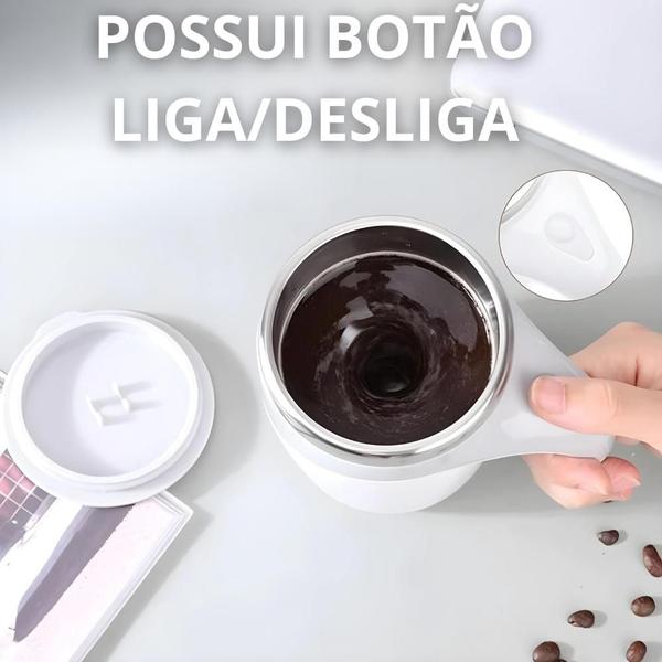 Imagem de Copo Mixer Eletrico Caneca Misturadora Automatica Eletrica Recarregavel Vitamina Café Shake Sucos