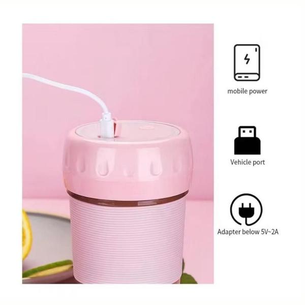 Imagem de Copo Mixer Portátil Suco Elétrico Recarregável 300ml USB