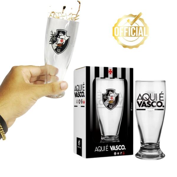 Imagem de Copo Munich Tulipa Cerveja Chopp Bebidas Bar Time Vasco Oficial Selo Licenciado