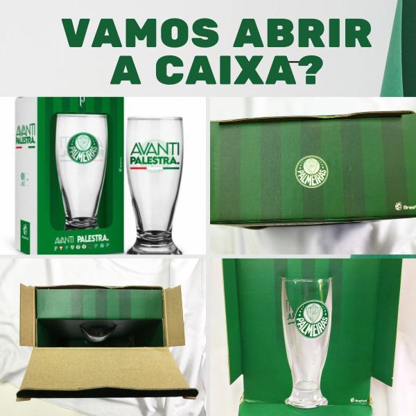 Imagem de Copo Munich Vidro Tulipa 200ml Cerveja Chopp Palestra Time Palmeiras Avanti Oficial