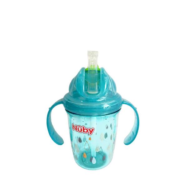 Imagem de Copo Nuby 240ml Tritan Canudo Soft Flex Com Alça Infantil