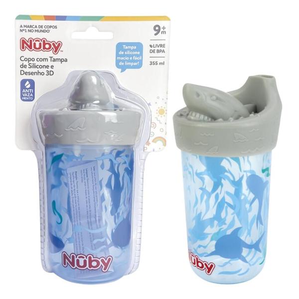 Imagem de Copo Nuby Com Tampa De Silicone E Desenho 3d