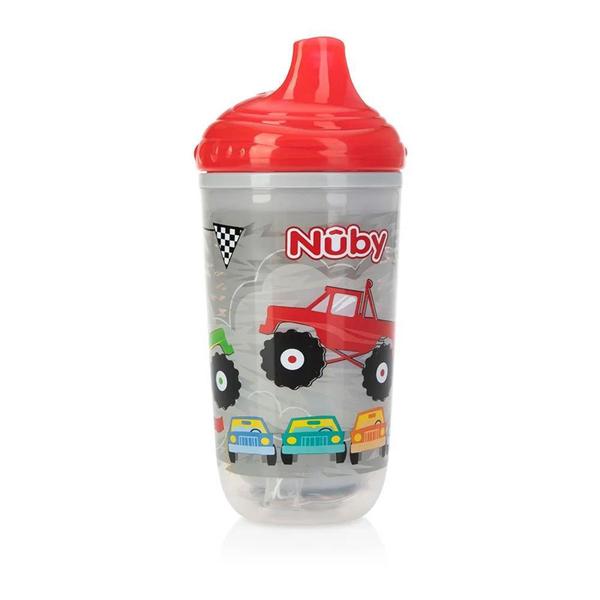 Imagem de Copo Nuby térmico pisca pisca 300ml cinza trator