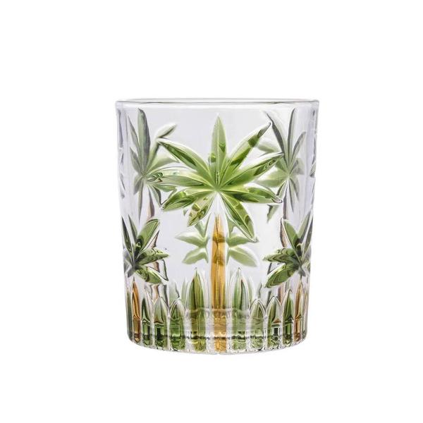 Imagem de Copo p/ Água Suco Baixo Cristal Palm Tree Wolff 340ml