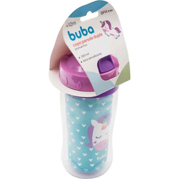 Imagem de Copo Parede Dupla Animal Fun 320Ml (12M+) - Unicórnio - Buba