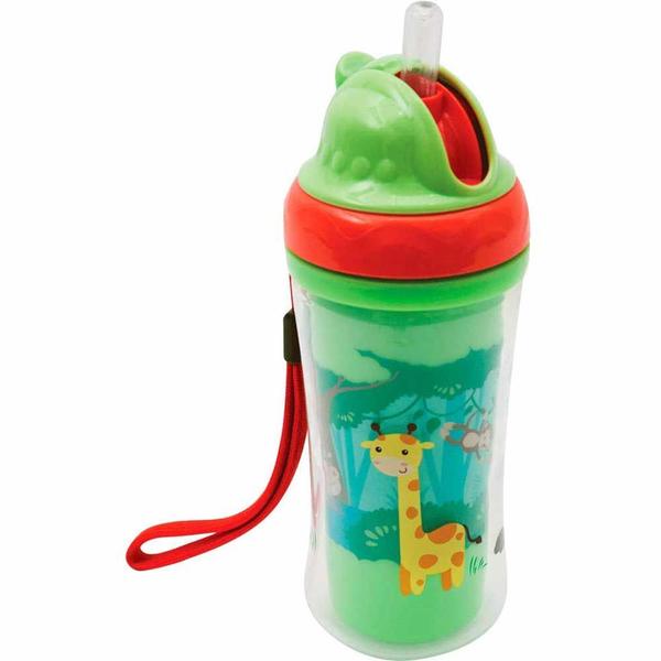 Imagem de Copo Parede Dupla com Canudo - 250ml - Animal Fun - Buba