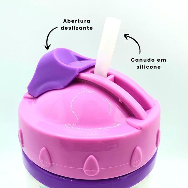 Imagem de Copo Parede Dupla Com Canudo Unicórnio 320Ml Buba 12088