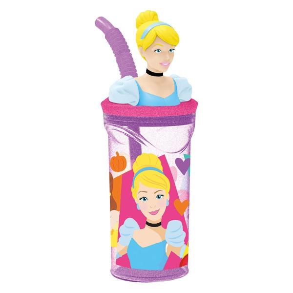 Imagem de Copo Princesas 3D Infantil Disney c/ Canudo 360ML - Tuut