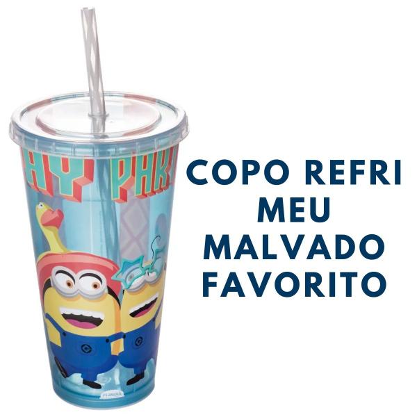 Imagem de Copo Refrigerante com Canudo Meu Malvado Favorito 500 ml Minions Plasutil