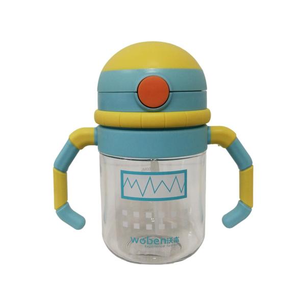 Imagem de Copo Robot Transição infantil com canudo em Silicone 380ml