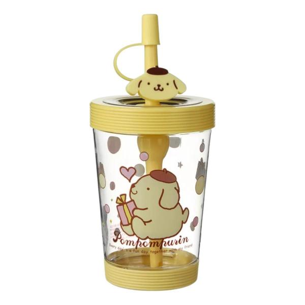 Imagem de Copo Sanrio Pompompurin Miniso 535ml Canudo Reutilizável