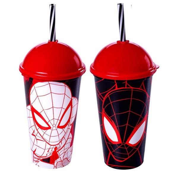 Imagem de Copo Shake Homem Aranha Plasútil para festa infantil - kit com 15