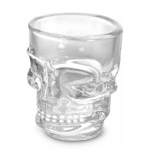 Copo Shot Caveira de Vidro 45ml para Dose Drinks - Class Imagem de Copo Shot Caveira de Vidro 45ml para Dose Drinks