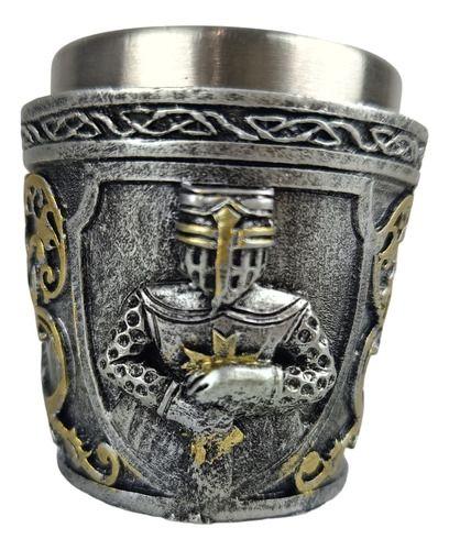 Imagem de Copo Shot Dosador Medieval Guerreiros Templários Inox 30ml