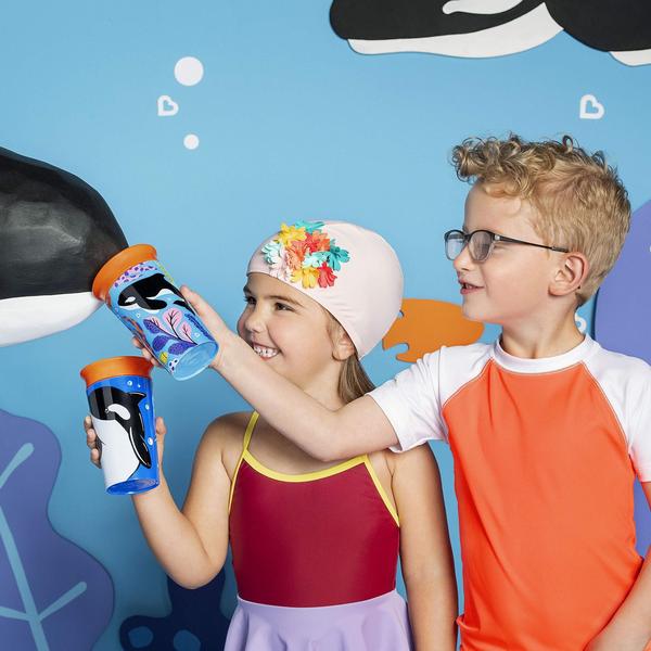 Imagem de Copo Sippy Munchkin Miracle 360 WildLove Orca 270 ml, 1 pacote