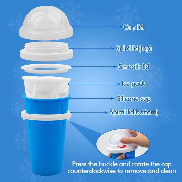 Imagem de Copo Slushie Maker Cup Fanlory DIY Magic Squeeze Cup azul