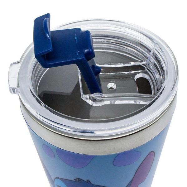 Imagem de Copo Stitch Azul Semi-térmico Com Tampa 300ML Oficial Disney - Zona Criativa