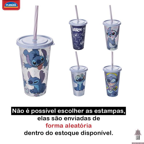 Imagem de Copo Stitch Refri Canudo e Tampa Geek Festa 500ml