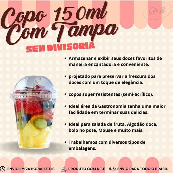 Imagem de Copo Supremo 150ml + Tampa sem furo - 400 unidades  EmBanet