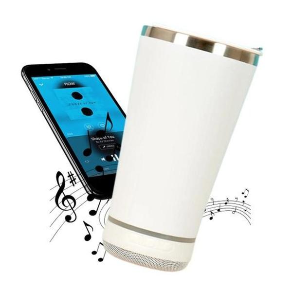 Imagem de Copo Termico 420ml Caixa Som Bluetooth Tampa Abridor Cerveja