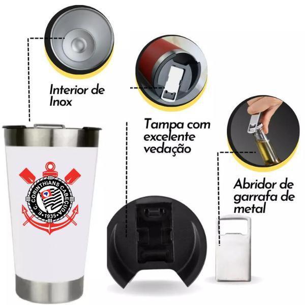 Imagem de Copo Termico 493Ml Aço Inox Com Tampa E Abridor Time Bco1