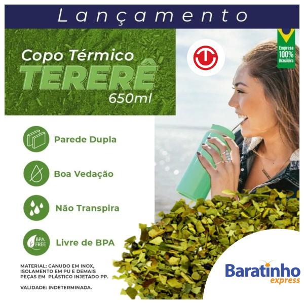 Imagem de Copo Térmico 650ml + Jarra Pavia 2,5 Litros Tereré Unitermi