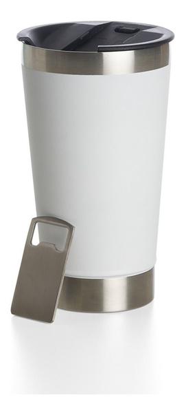 Copo Termico Aço Inox Com Tampa E Abridor 473 ml Cerveja Bebidas Quente Gelada - CASITA Imagem de Copo Termico Aço Inox Com Tampa E Abridor 473 ml Cerveja Bebidas Quente Gelada