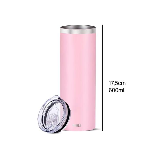 Imagem de Copo Térmico Aduze Long Simple Drink  Rosa 600ml