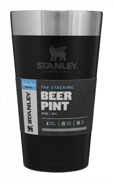 Imagem de Copo termico cerveja sem tampa stanley 473ml matte black   08029 02