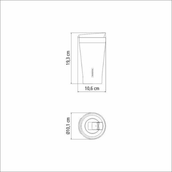 Imagem de Copo Térmico Com Tampa Aço Inox 550ml Exata Tramontina